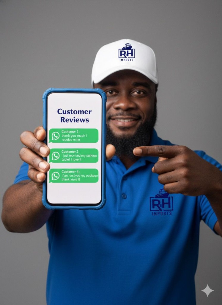 WhatsApp conversation with an RNH Imports customer